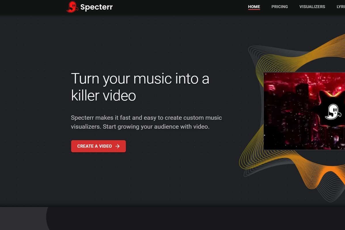 Lyric Video Maker Specterr
