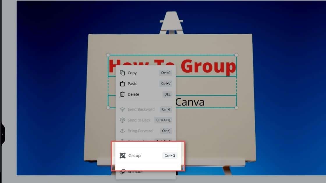 Group Text In Canva