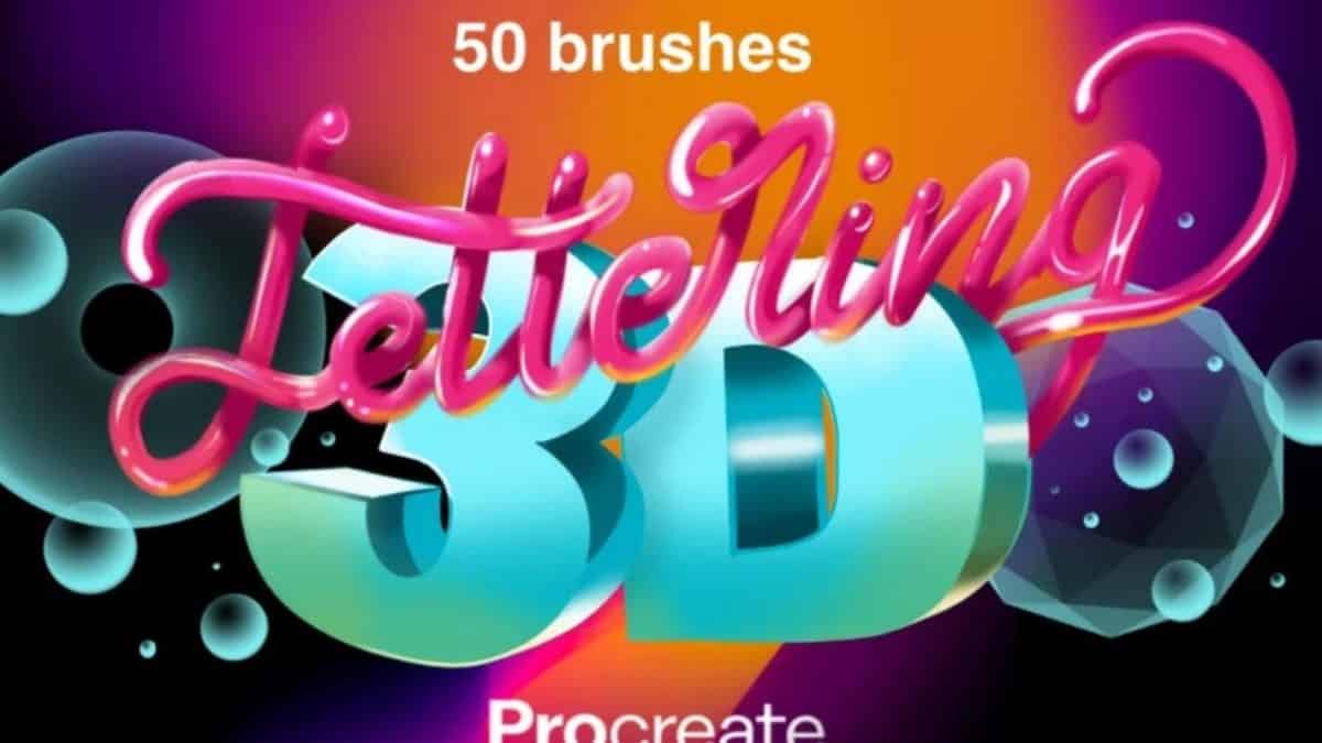 Procreate Calligraphy Brush - 3D