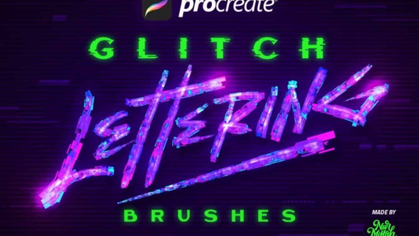 Procreate Lettering Brush - Glitch