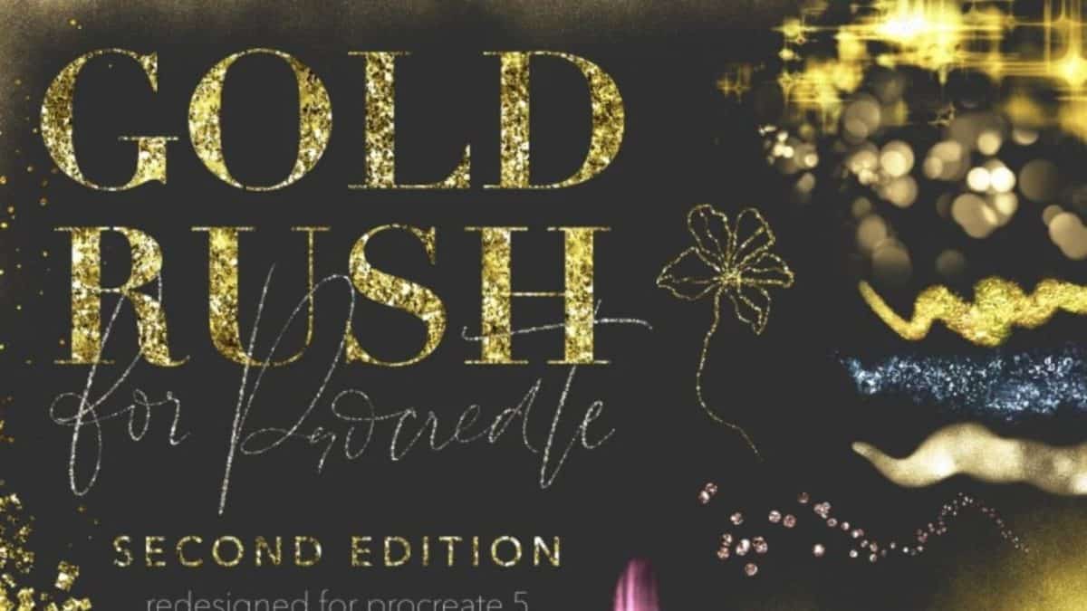 Procreate Lettering Brush - Gold Rush