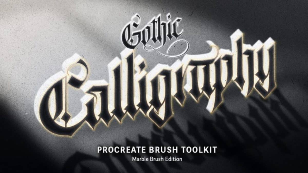 Procreate Lettering Brush - Gothic