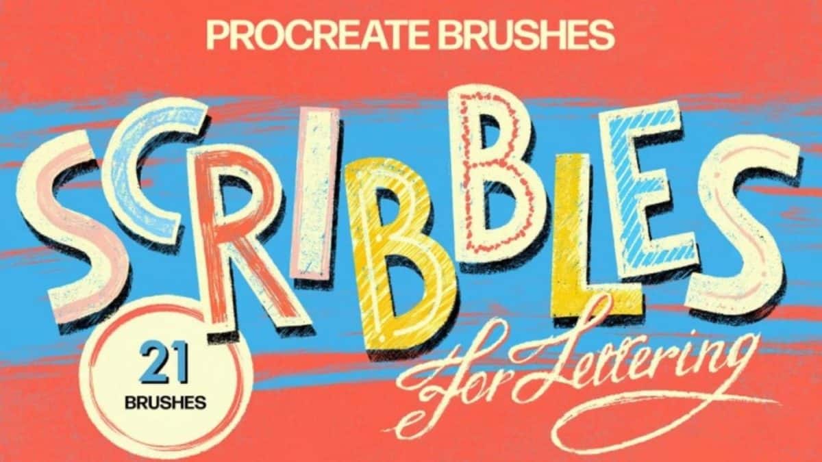 Procreate Lettering Brush - Scribbles