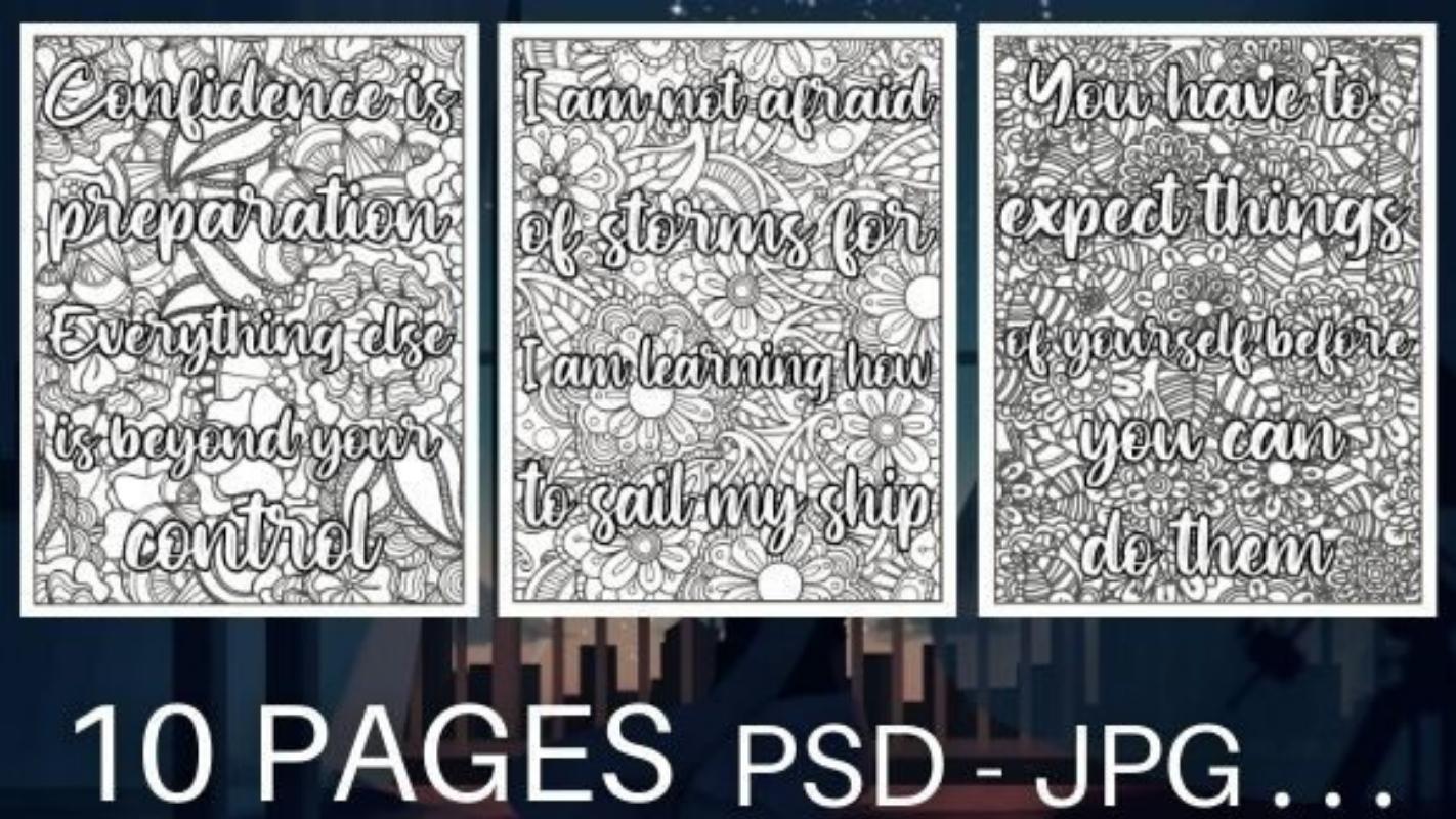 10 Motivational Quotes Coloring Book - 18