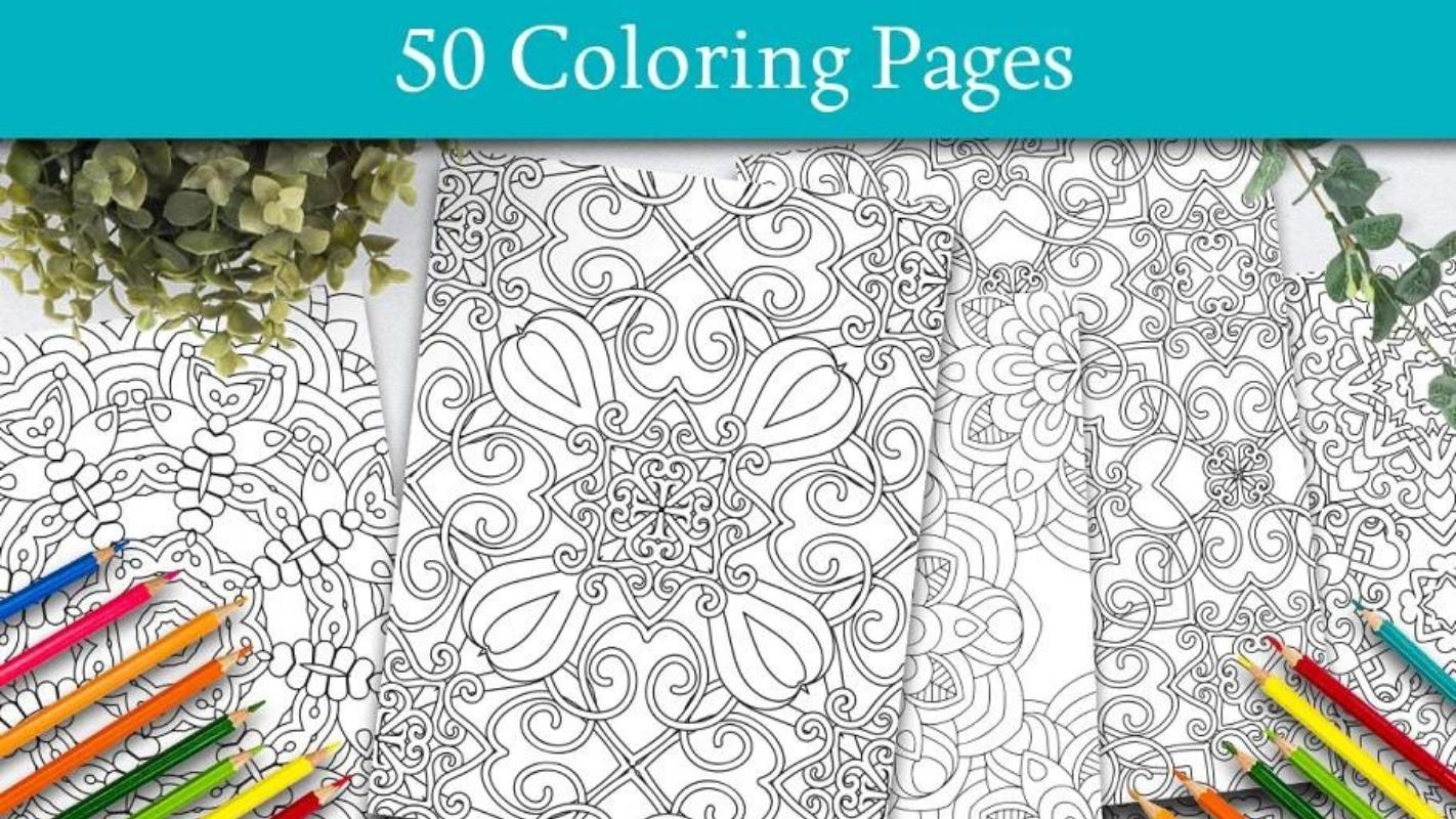 50 Geometric Coloring Pages - 17