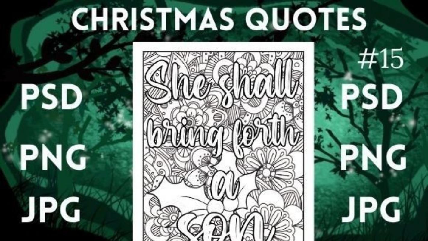 Christmas Quotes Coloring Page - 11