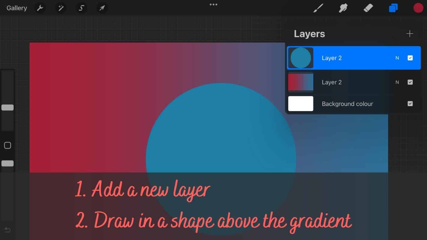 Fill With A Gradient In Procreate - 1