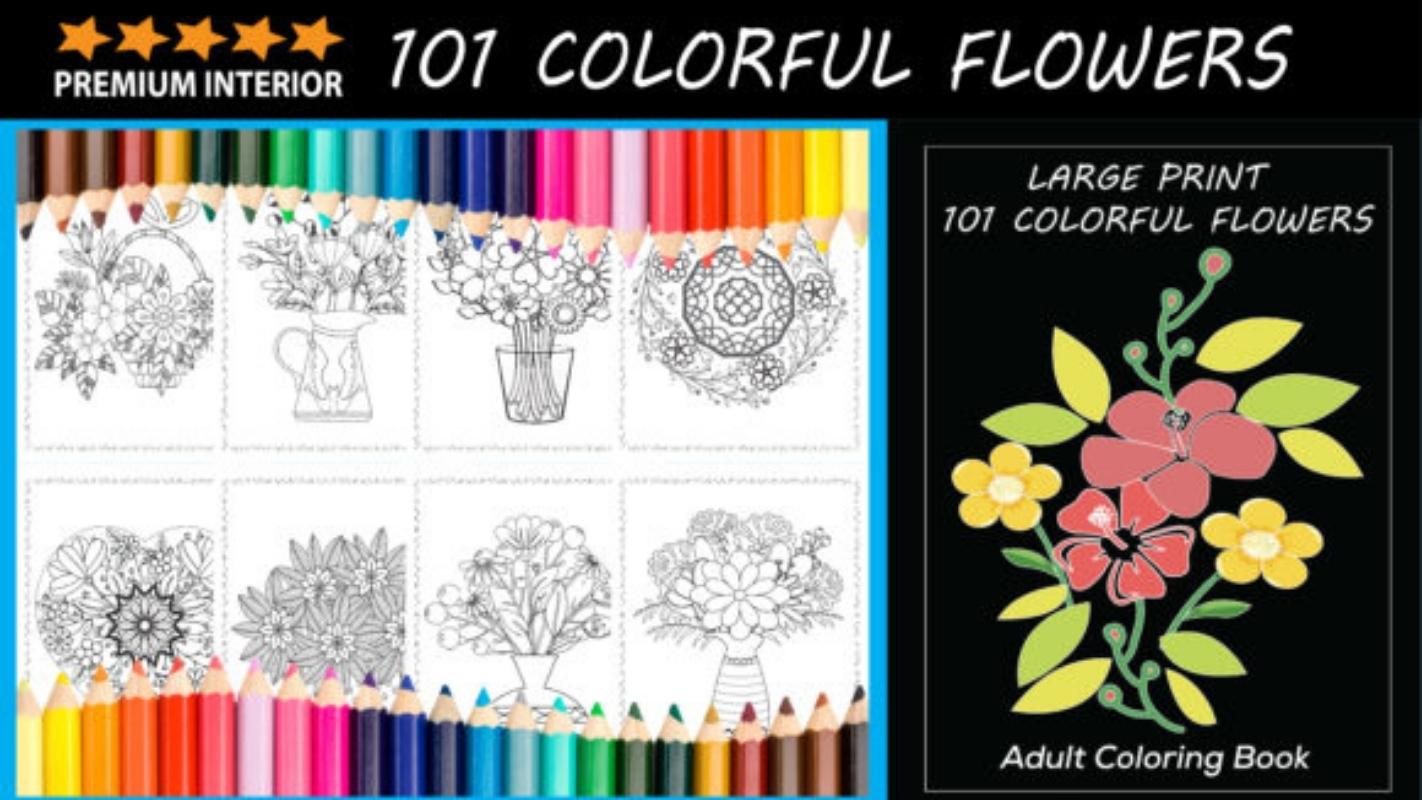 Flower Coloring Book Adult KDP Interior - 10