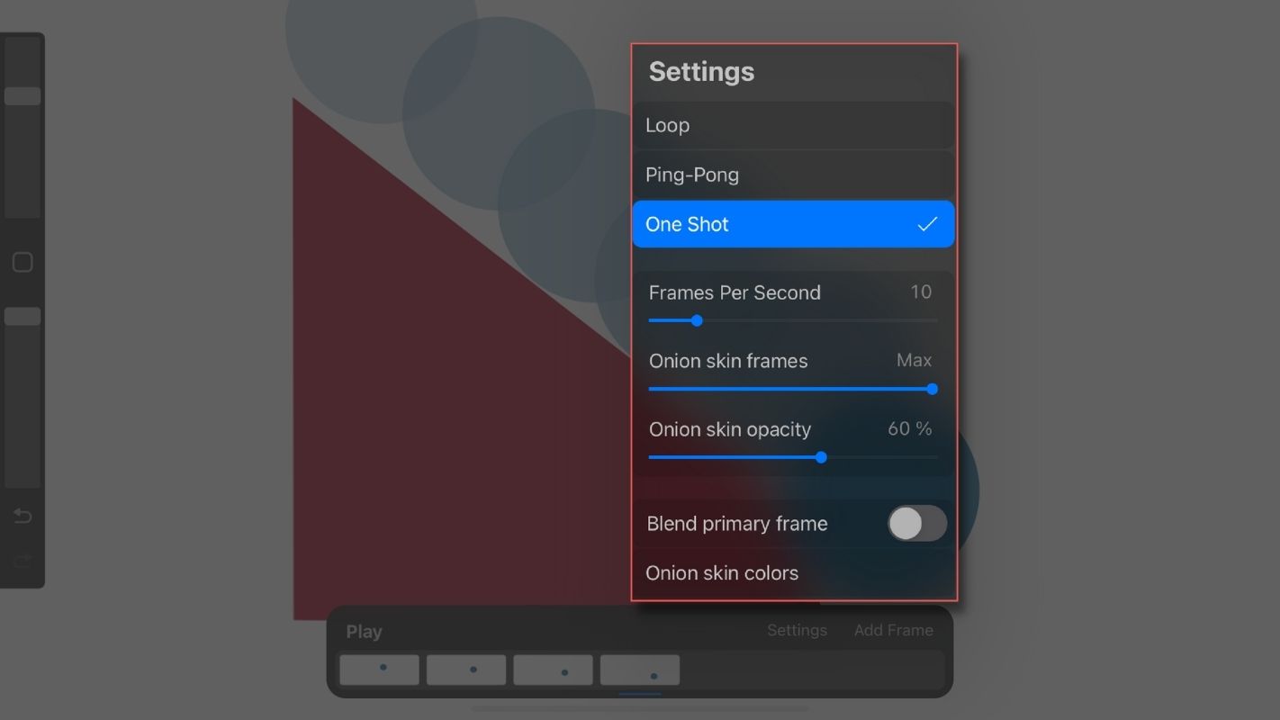 Procreate Animations - Animation Settings Explained