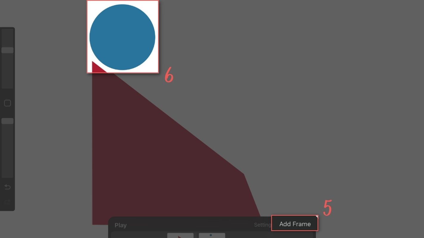 Procreate Animations Step 4 - Add New Frame
