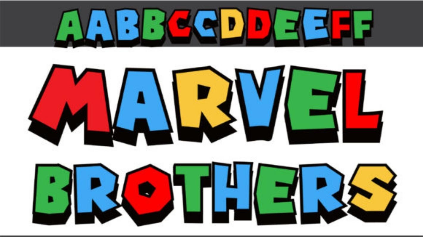 Procreate Font 12 - Marvel Brothers Font
