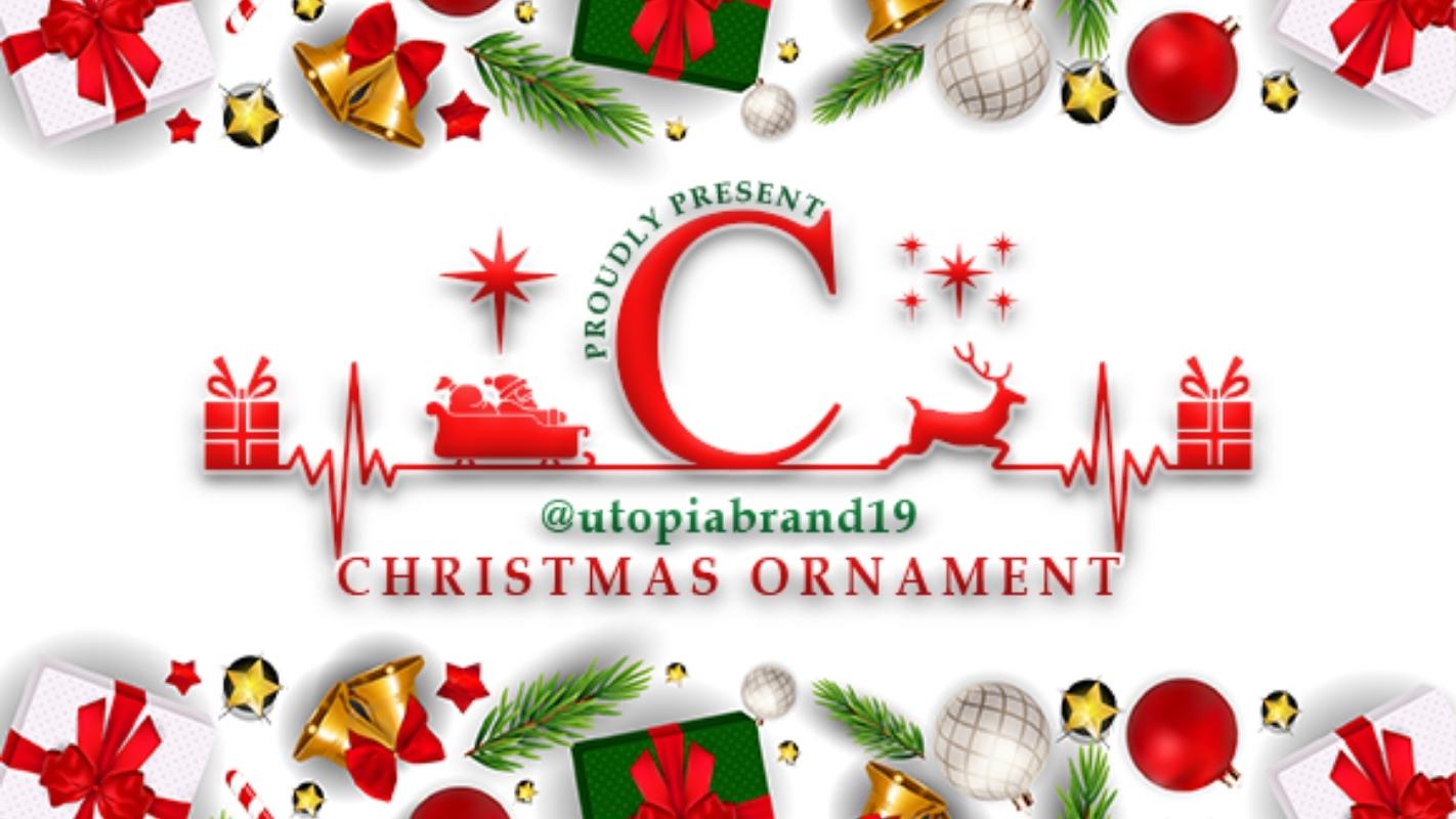 Procreate Font 18 - Monogram Christmas Ornament Font