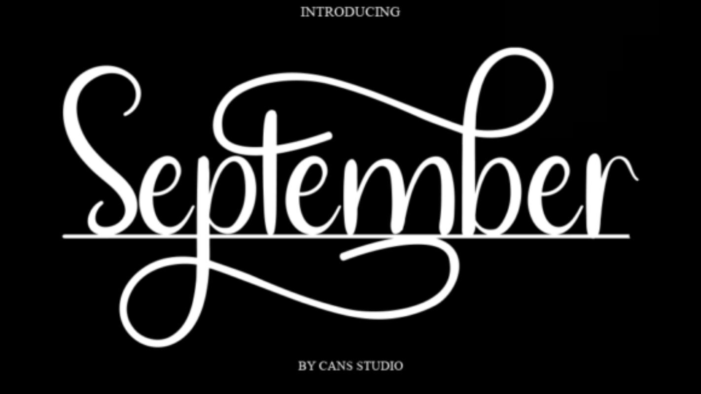Procreate Font 4 - September Font