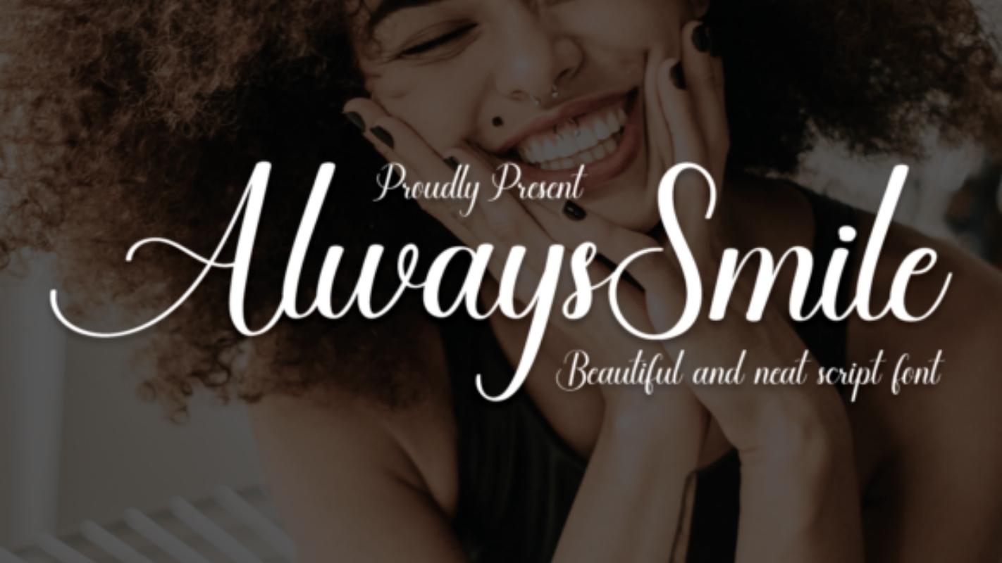 Procreate Font 5 - Always Smile Font