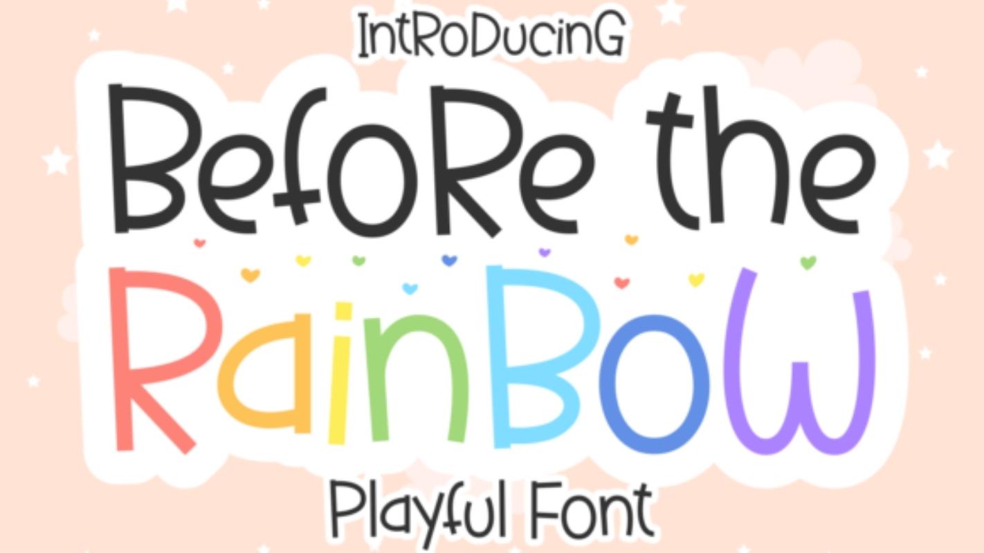Procreate Free Font 22 - Before the Rainbow Font