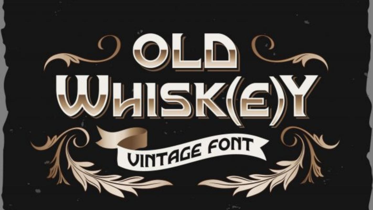 Procreate Free Font 25 - Old Whisk(e)y Font