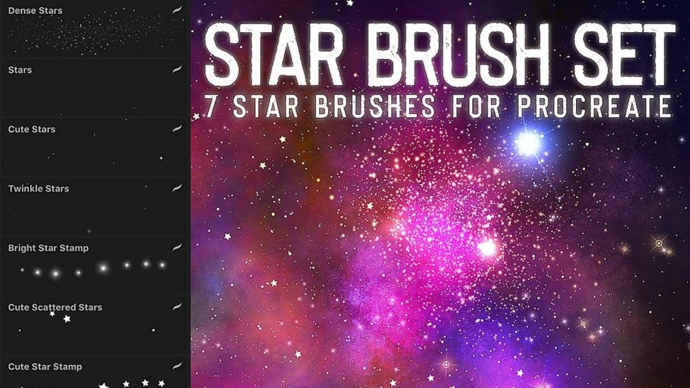 Procreate Star Brush Free - 12