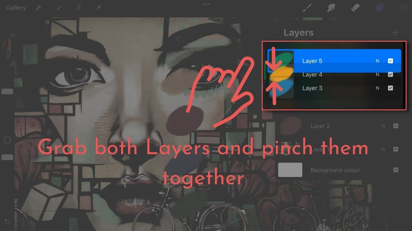 How To Merge Layers In Procreate - Step 2