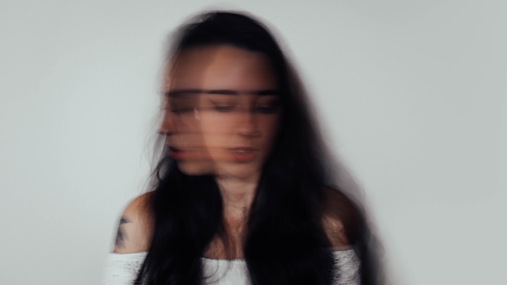 Anxious Thoughts: A Woman with Blurry Vision