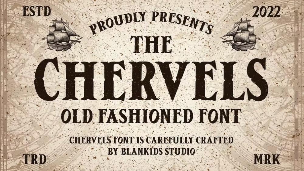 Chervels an Old Fashioned Font