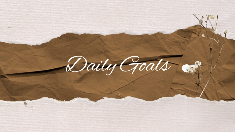 Daily Goals Examples