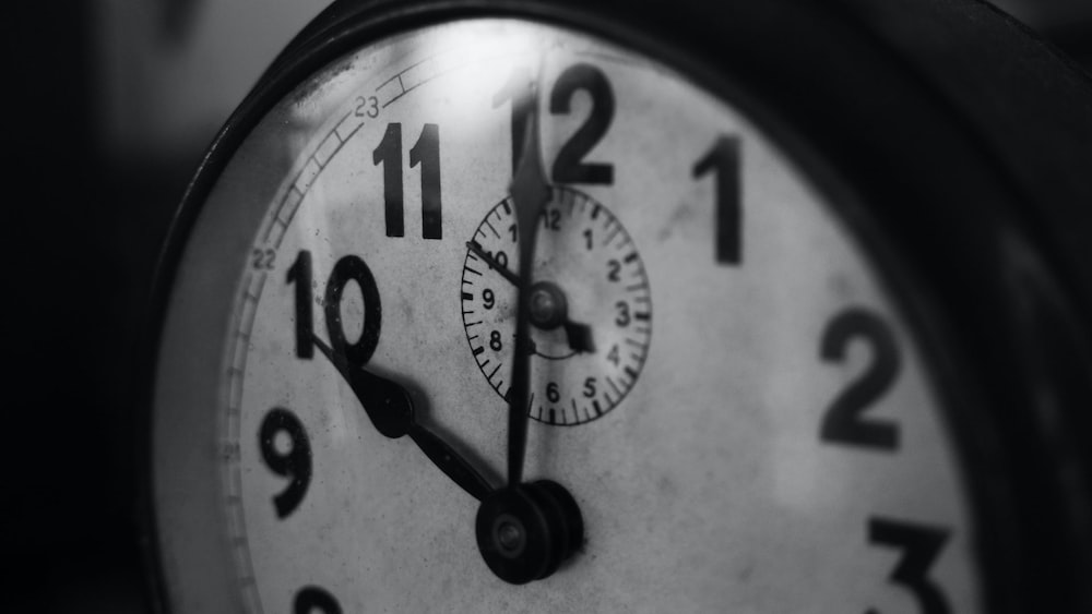 Effective Time Management Illustrated: Grayscale Photography of a Pocket Watch at 10 o'clock