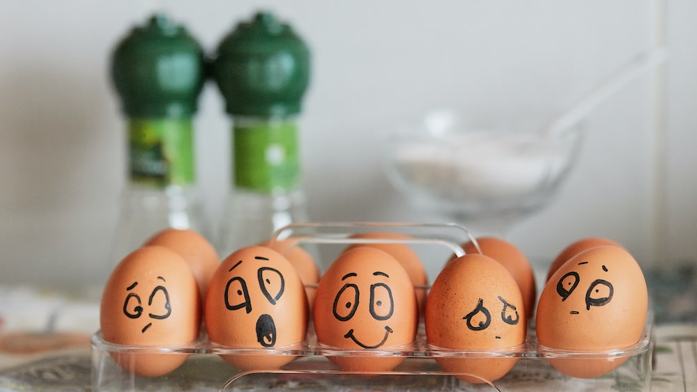 Emotional Intelligence: Painted Eggs Expressing Various Emotions