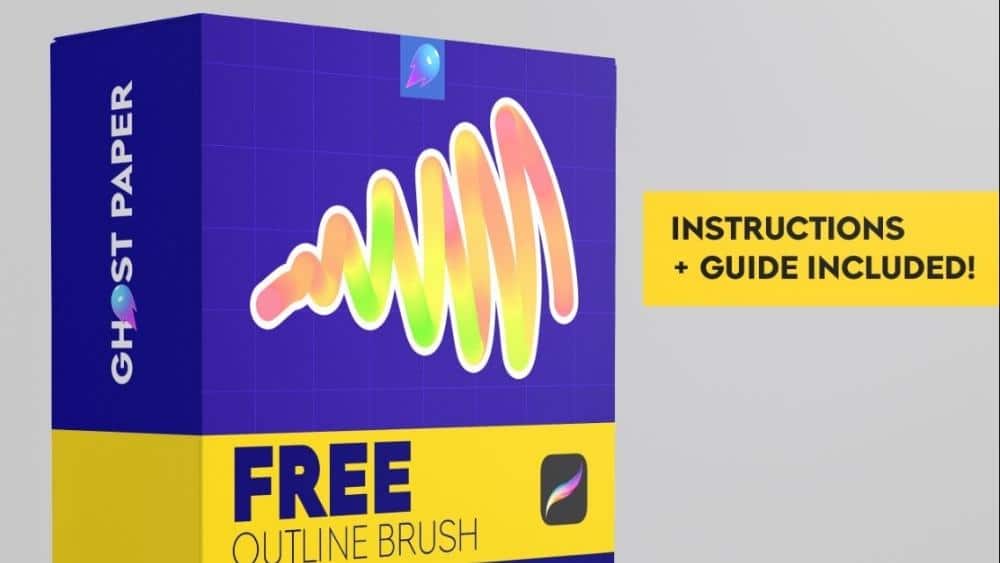 Free Procreate Outline Brush 1
