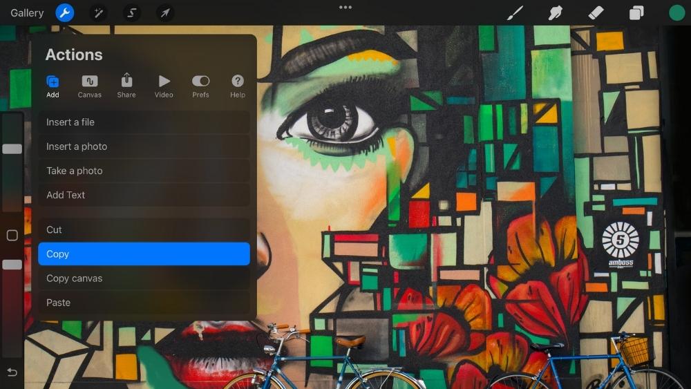 How To Copy and Paste a Shape in Procreate - Step 1 Copy