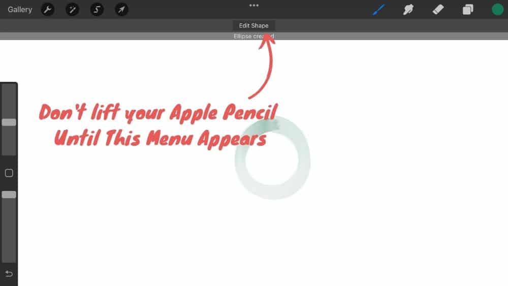 How to Make a Perfect Circle in Procreate - Short Step 1
