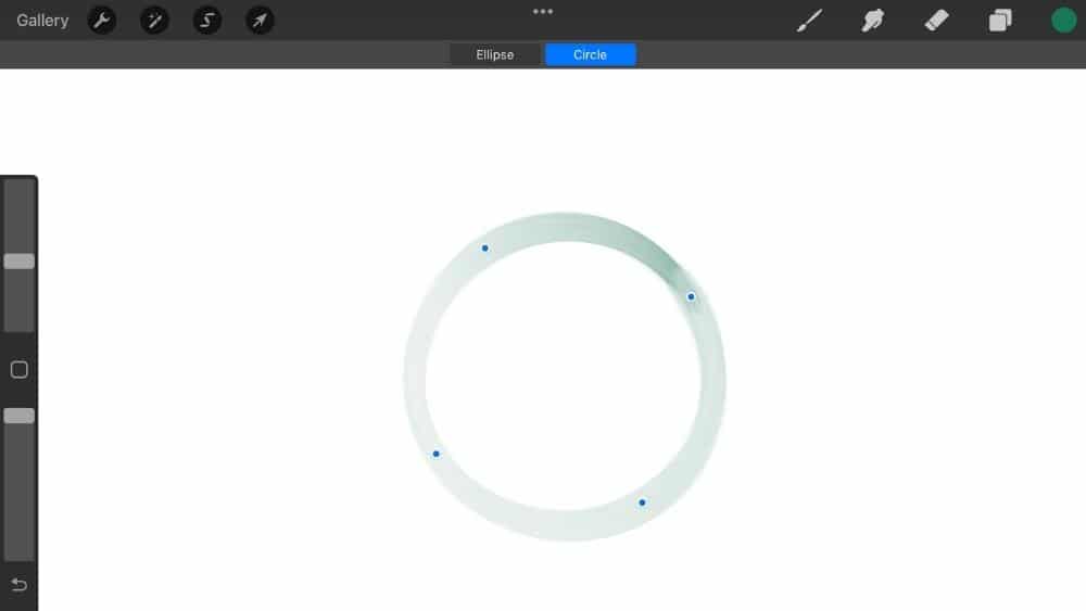 How to Make a Perfect Circle in Procreate - Short Step 2