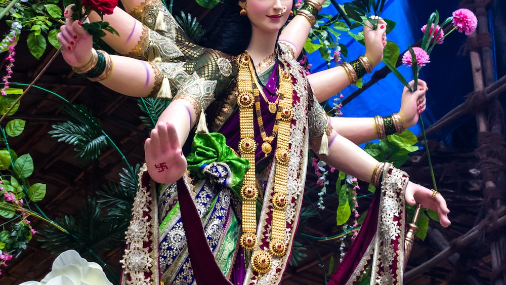 Idol of Maa Durga in Mumbai Workshop
