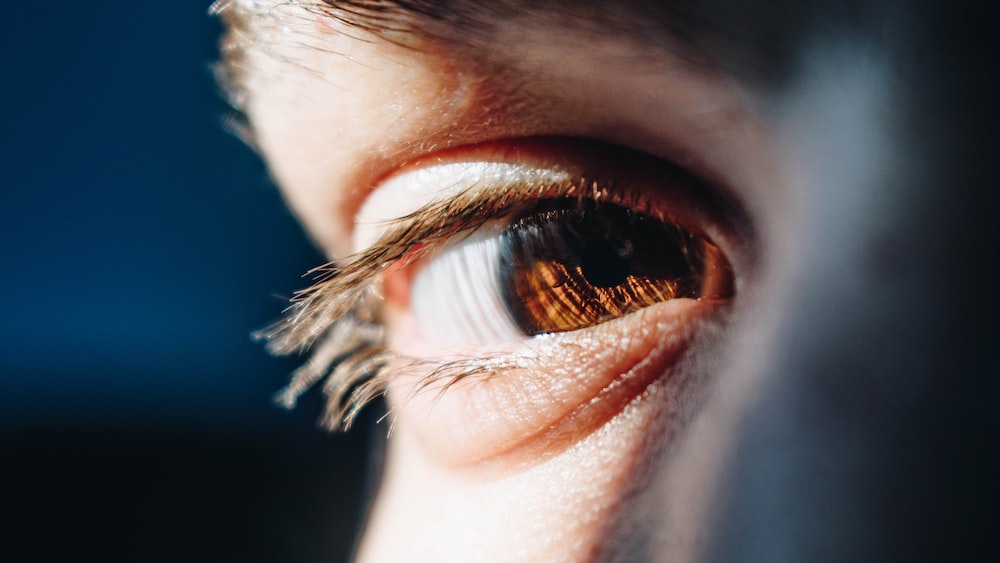 Intense Eye Contact in Active Listening: A Close-Up of a Right Eye