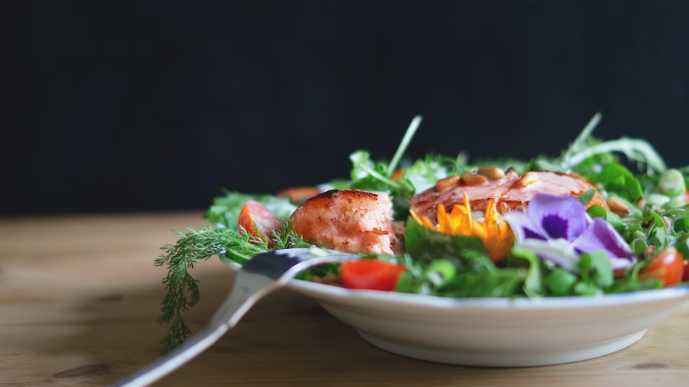 Mindful Eating: Light Lunch with Salad and Fish