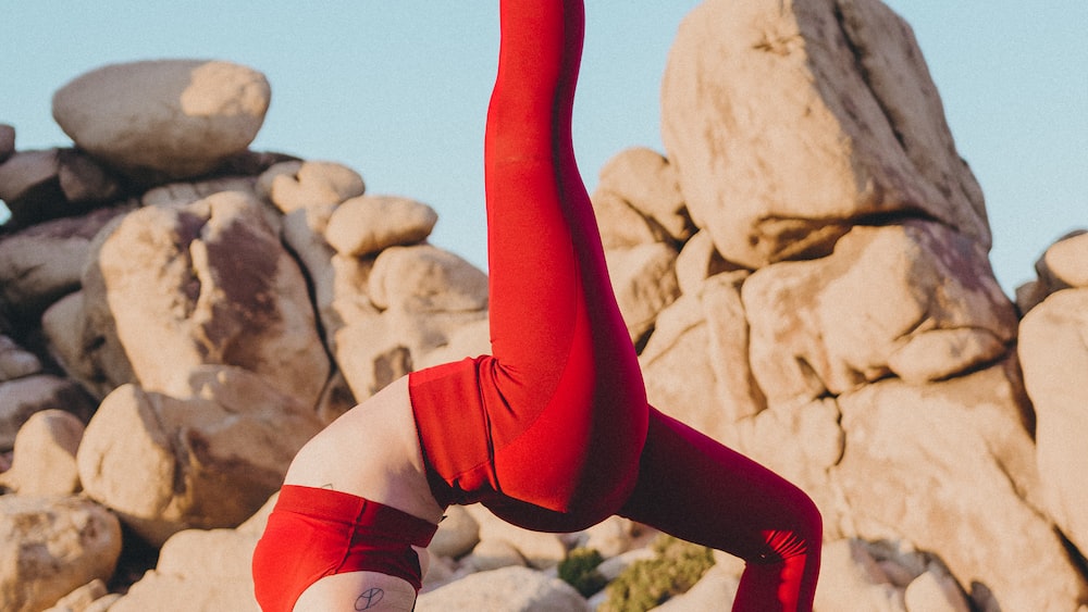 Mindful Yoga Practice: Woman Practicing Yoga Outdoors