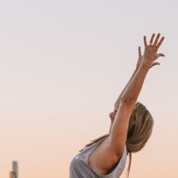 Mindful Yoga Sunset Pose on Mermaid Beach