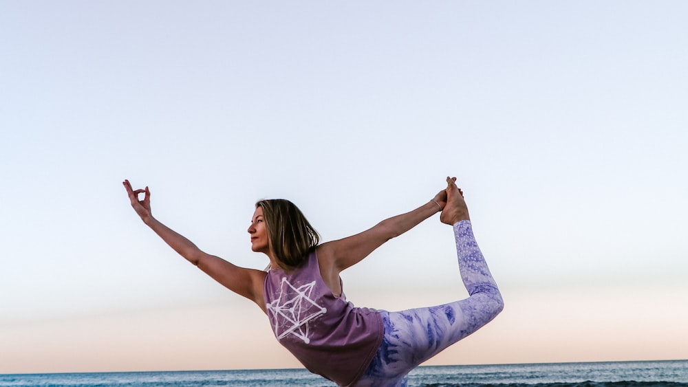 Mindful Yoga on Mermaid Beach at Sunset