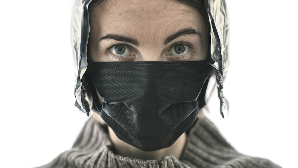 Mindfulness in the Face of Stress: Woman Protecting Herself from Infection