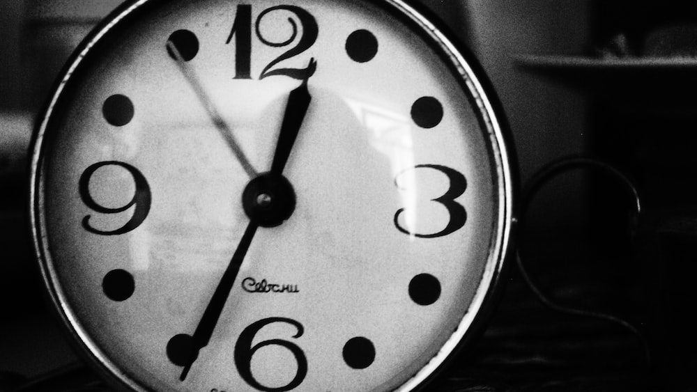 Monochrome Clock - Time Management Success