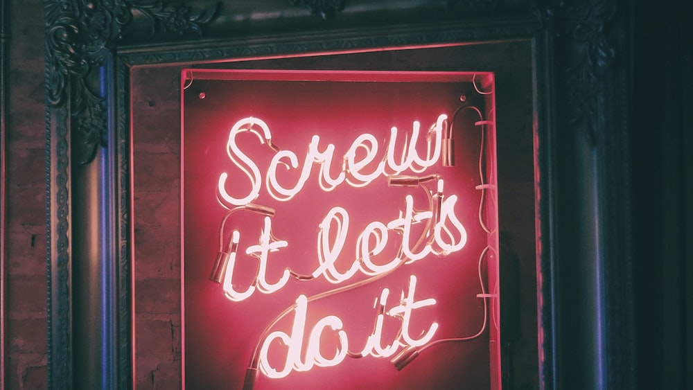 Motivational neon sign inspiring self-care