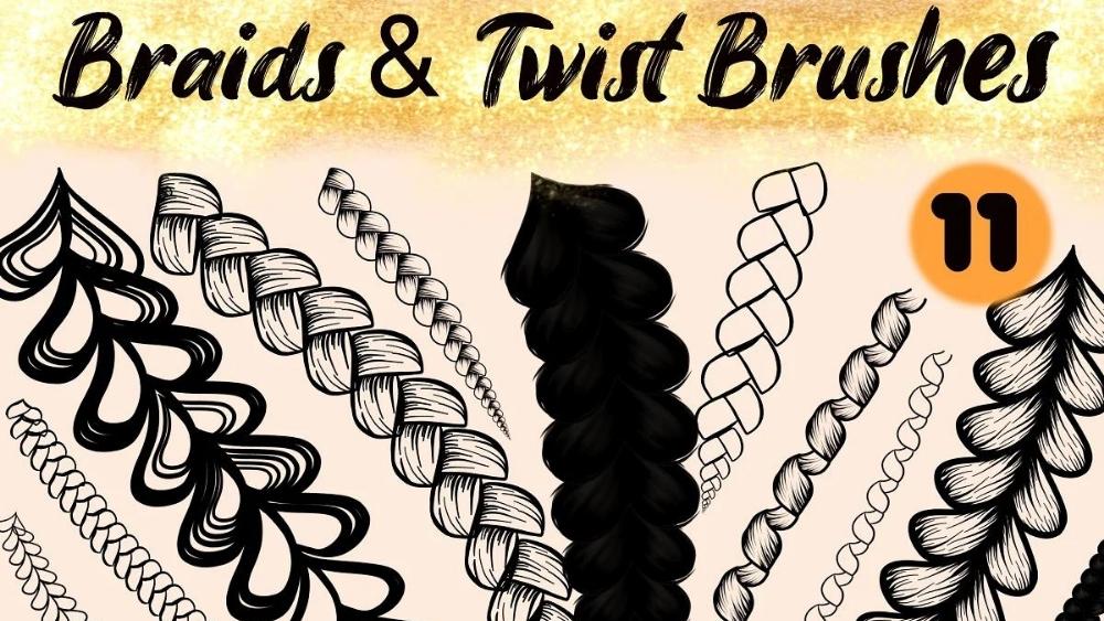 procreate braid outline brush free