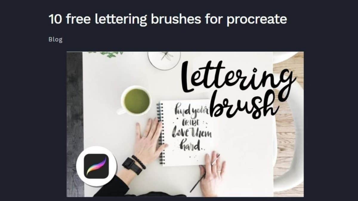 Procreate Calligraphy Brushes - Free 1