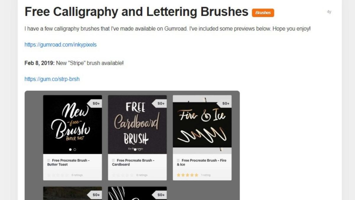 Procreate Calligraphy Brushes - Free 2