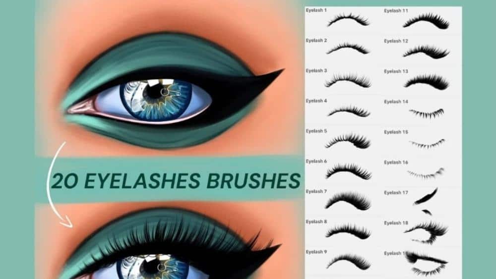 best brush for eyelashes procreate free