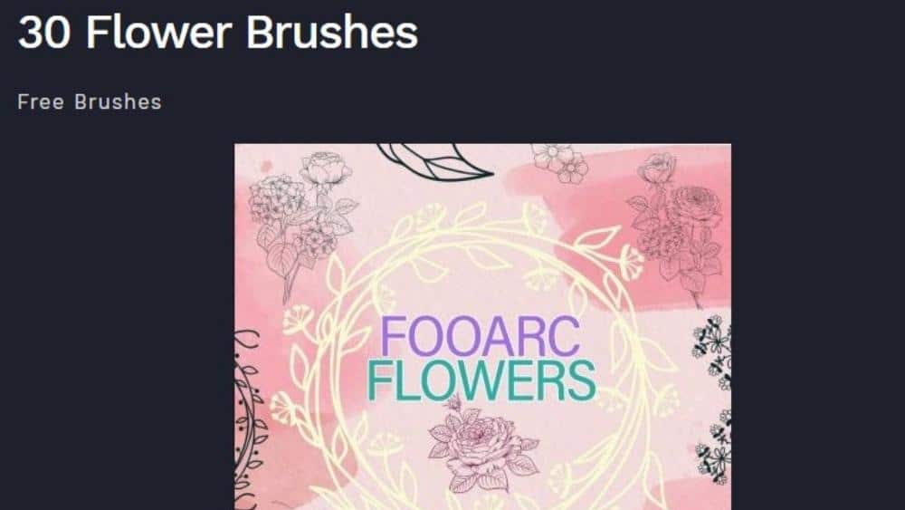 Procreate Flower Brushes Free - 1