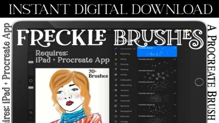 free procreate freckle brush