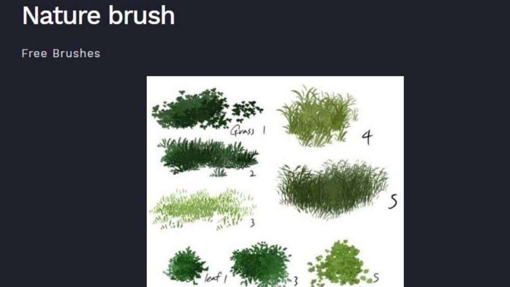 procreate brushes free grass