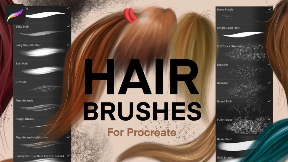 Procreate Hair Brushes - 1