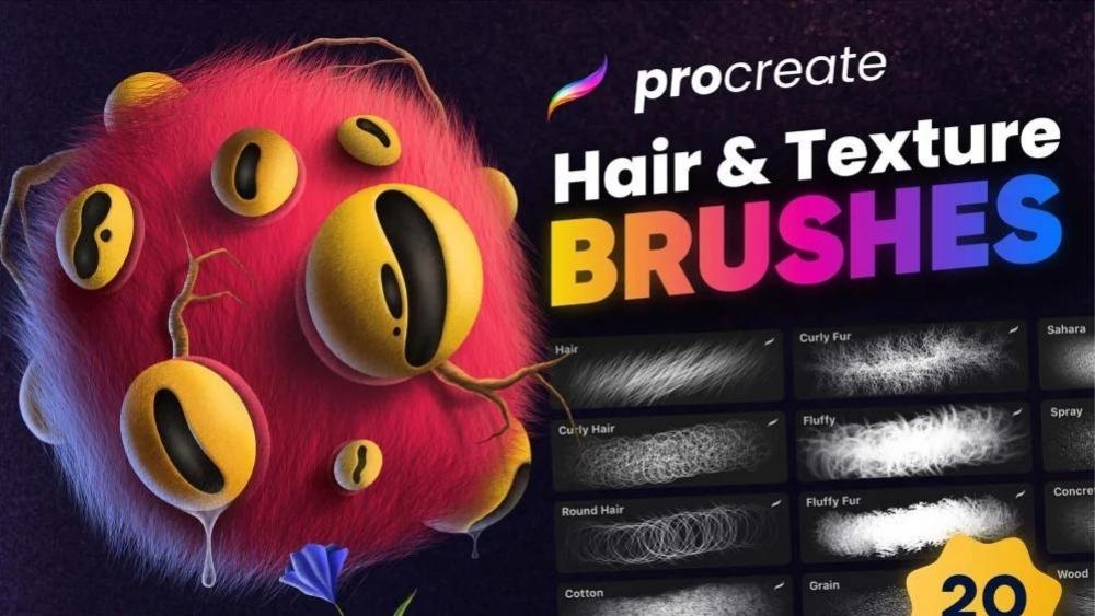 Procreate Hair Brushes - 2