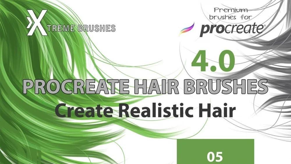 Procreate Hair Brushes - 3